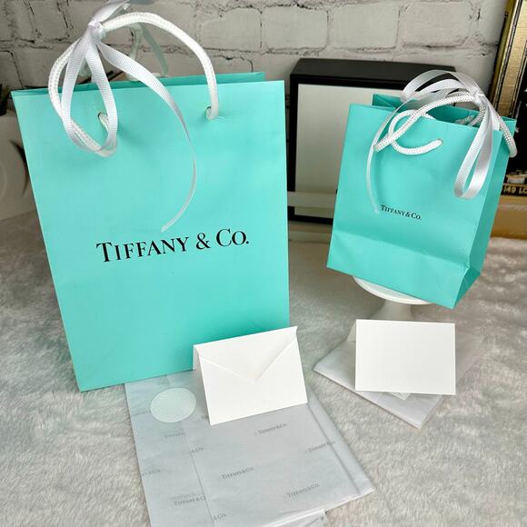 Tiffany & Co Shopping Bags Package gift sets w/ note card envelope BOTH SETS - Picture 2 of 15